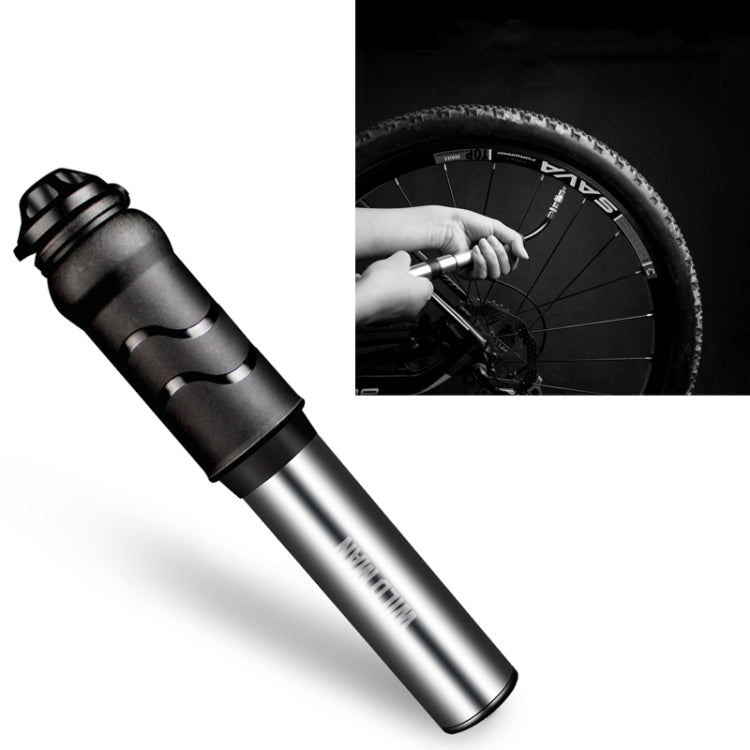 WILD MAN Pompa da bicicletta portatile ad alta pressione per bici da strada di montagna e mini pompa da basket universale con bocca francese, GK1 (Bright Black), GK1 (Bright Silver)