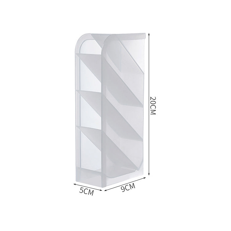 2 pezzi portapenne da tavolo multifunzione a 4 griglie custodia per ufficio scuola scatola di plastica trasparente organizer per matite da scrivania