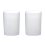 2 pezzi portapenne da tavolo multifunzione a 4 griglie custodia per ufficio scuola scatola di plastica trasparente organizer per matite da scrivania