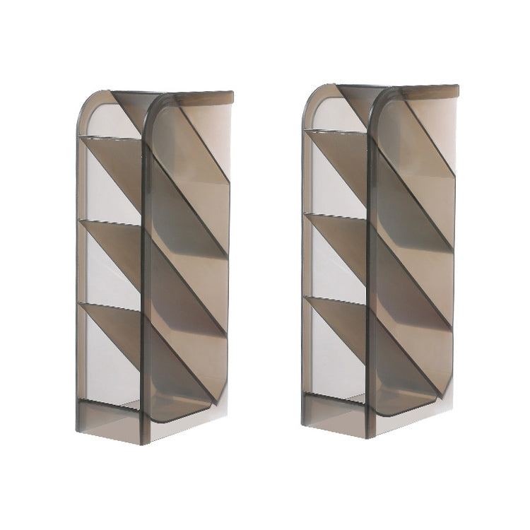 2 pezzi portapenne da tavolo multifunzione a 4 griglie custodia per ufficio scuola scatola di plastica trasparente organizer per matite da scrivania