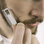 Pettine per barba in metallo da 3 pezzi con apribottiglie Strumento multiuso formato carta di credito, Metal