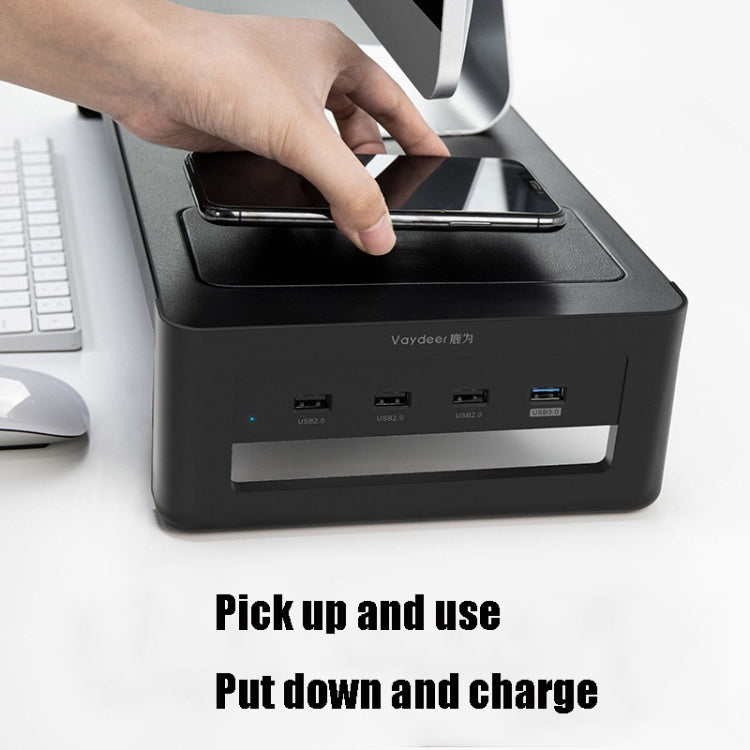 Monitor del computer Vaydeer Base di archiviazione desktop con schermo desktop maggiorato, Simple Configuration, High Configuration 2.0, High Configuration 3.0, Wireless Charger