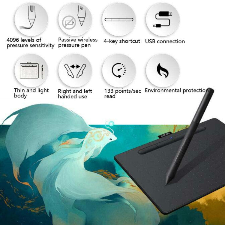 Tavoletta Wacom CTL-4100 Intuos, tavolo da disegno per computer, tavolo per scrittura a mano, CTL-4100