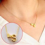 Collana iniziale con cuore piccolo e alla moda, collana con lettera personalizzata, gioielli con nome per accessori da donna, regalo per la fidanzata, A, B, C, D, E, F, G, H, I, J, K, L, M, N, O, P, Q, R, S, T, U, V, W, X, Y, Z