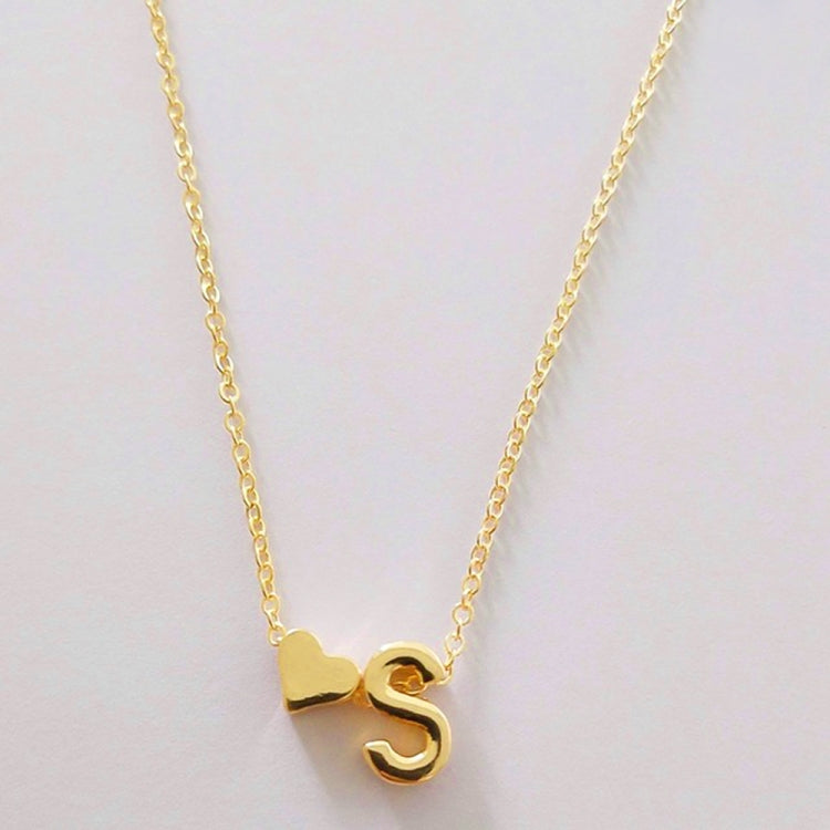 Collana iniziale con cuore piccolo e alla moda, collana con lettera personalizzata, gioielli con nome per accessori da donna, regalo per la fidanzata, A, B, C, D, E, F, G, H, I, J, K, L, M, N, O, P, Q, R, S, T, U, V, W, X, Y, Z