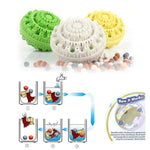 Molecole di anioni riutilizzabili per bucato verde da 2 pezzi per la pulizia della sfera di lavaggio magica, Magic Washing Ball