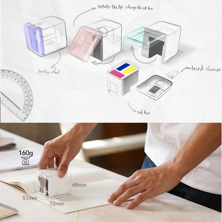 Stampante portatile Mbrush a getto d'inchiostro a colori