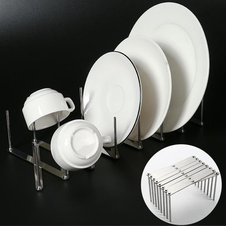 Portaoggetti da cucina pieghevole in acciaio inox 2 pezzi