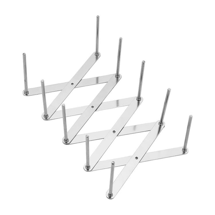Portaoggetti retrattile da 2 pezzi Portaoggetti da cucina pieghevole multifunzionale Portautensili da cucina in acciaio inossidabile, Stainless Steel Rack