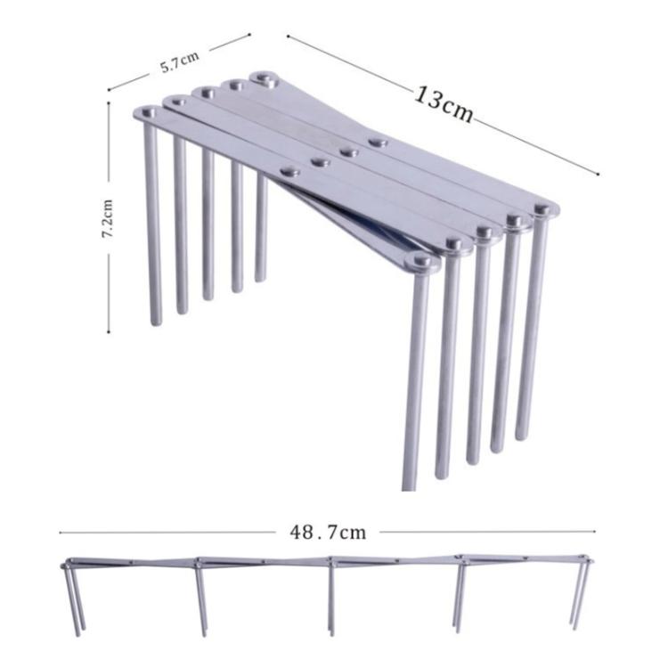 Portaoggetti retrattile da 2 pezzi Portaoggetti da cucina pieghevole multifunzionale Portautensili da cucina in acciaio inossidabile, Stainless Steel Rack
