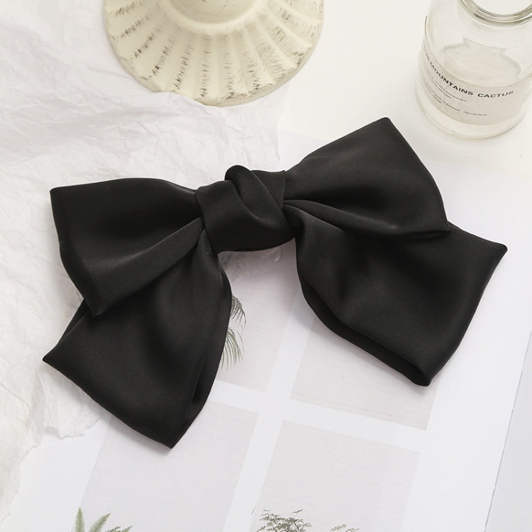 5 accessori per capelli con fiocco in raso e forcina per la testa posteriore, Wine Red, Black, Dark Yellow, Tibetan Blue, Dark Green, Light Pink, Light Purple, Black Wave Point, Wine Red Wave Point