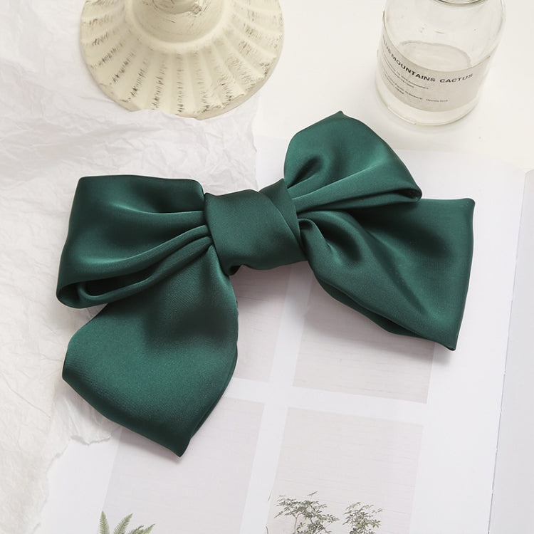 5 accessori per capelli con fiocco in raso e forcina per la testa posteriore, Wine Red, Black, Dark Yellow, Tibetan Blue, Dark Green, Light Pink, Light Purple, Black Wave Point, Wine Red Wave Point