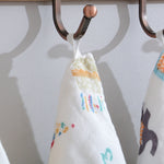 5 pezzi di garza a sei strati in cotone per bambini, fazzoletti quadrati per saliva, stili di consegna casuale, 25x25cm, 30x30cm