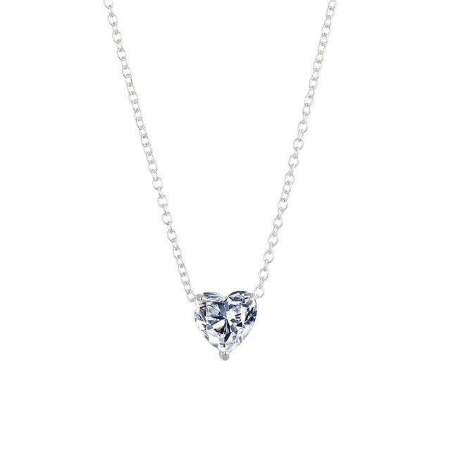 Collana con ciondolo a cuore in cristallo 35 cm