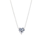 Collana con ciondolo a cuore in cristallo Collana a catena corta femminile