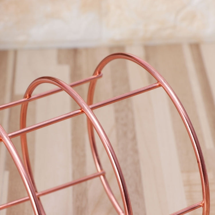 Scatola portapenne in metallo oro rosa, custodia in ferro, cestino per ricezione, cancelleria per ufficio, forniture per scrivania scolastica