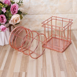Scatola portapenne in metallo oro rosa, custodia in ferro, cestino per ricezione, cancelleria per ufficio, forniture per scrivania scolastica