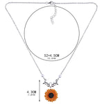 Delicata collana con ciondolo girasole Collana da donna con perle imitazione creativa