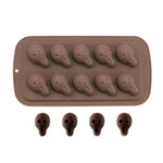 Set da 3 stampi per cioccolato per cartoni animati di Halloween, Skull Shape, Pumpkin Head Shape, Wizard Hat Shape, Bat Shape