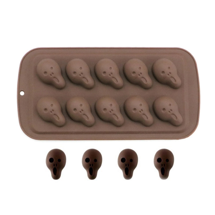 Set da 3 stampi per cioccolato per cartoni animati di Halloween, Skull Shape, Pumpkin Head Shape, Wizard Hat Shape, Bat Shape