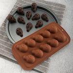 Set da 3 stampi per cioccolato per cartoni animati di Halloween, Skull Shape, Pumpkin Head Shape, Wizard Hat Shape, Bat Shape