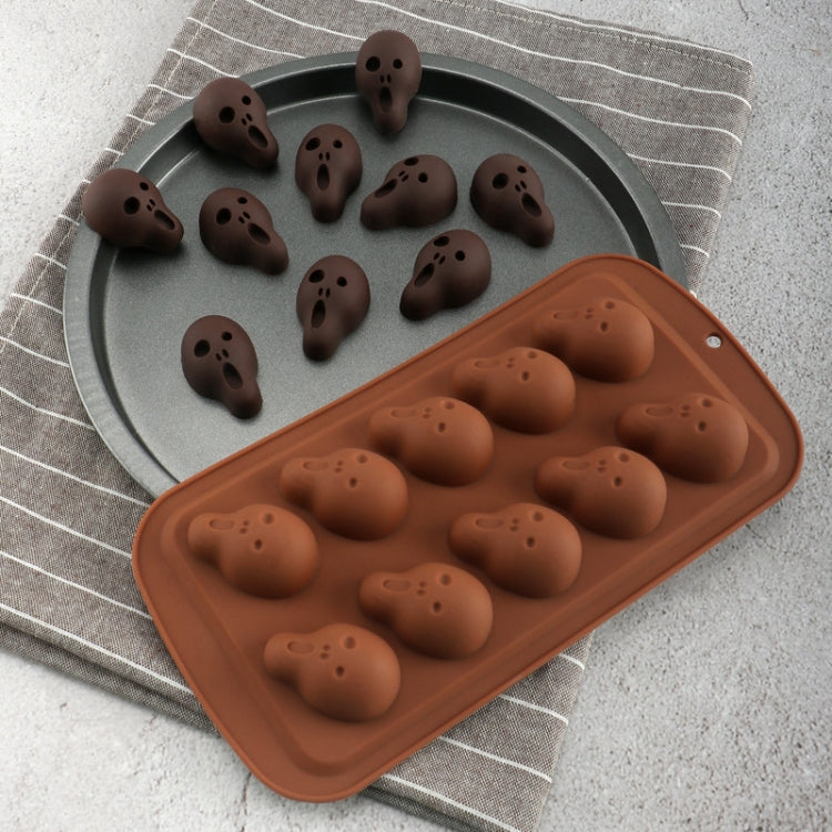 Set da 3 stampi per cioccolato per cartoni animati di Halloween, Skull Shape, Pumpkin Head Shape, Wizard Hat Shape, Bat Shape