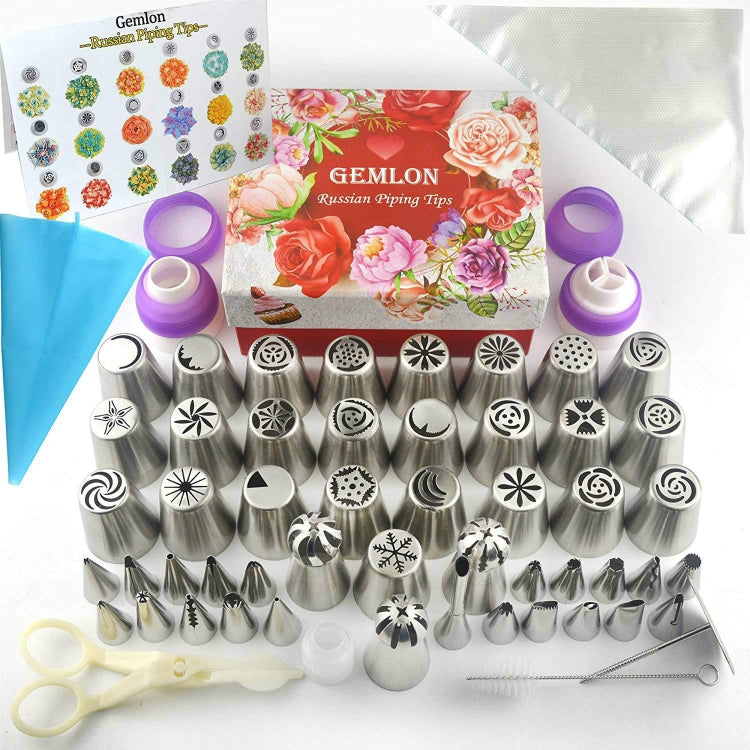 Set di bocche decorative 88 in 1 Set di gioielli per la cottura di torte, 88 PCS/Set