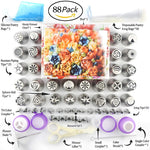Set di bocche decorative 88 in 1 Set di gioielli per la cottura di torte, 88 PCS/Set