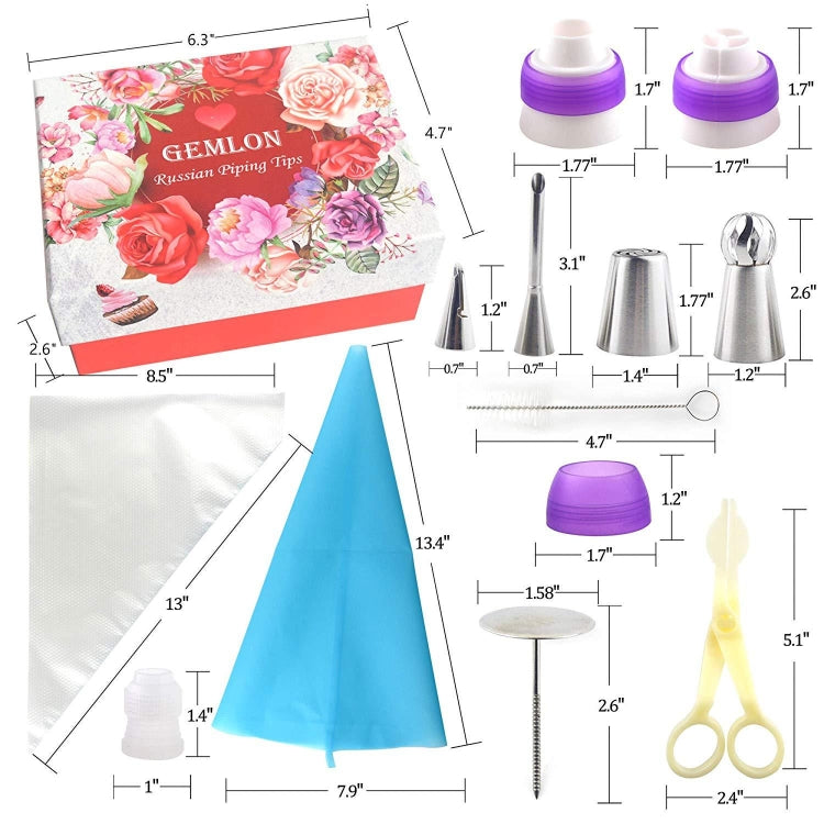 Set di bocche decorative 88 in 1 Set di gioielli per la cottura di torte, 88 PCS/Set