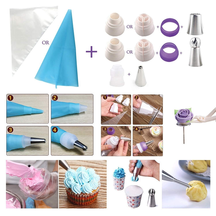 Set di bocche decorative 88 in 1 Set di gioielli per la cottura di torte, 88 PCS/Set