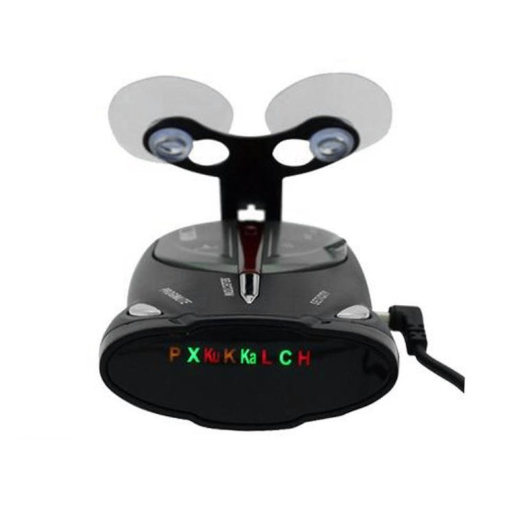 Rilevatore di auto anti radar laser 12V Display a LED da 360 gradi Tachimetro della polizia Avviso vocale/allarme, 360 Degree