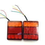 2 pezzi CNSUNNY LIGHT DC 12V auto camion rimorchio roulotte LED luci di stop posteriori di avvertimento, Warning Brake Lights