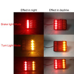 2 pezzi CNSUNNY LIGHT DC 12V auto camion rimorchio roulotte LED luci di stop posteriori di avvertimento, Warning Brake Lights