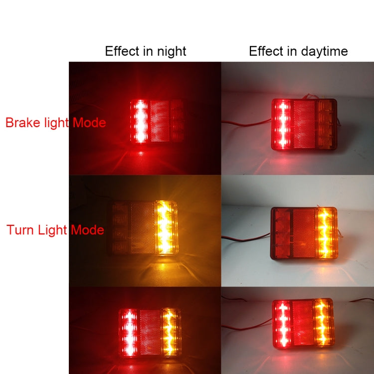 2 pezzi CNSUNNY LIGHT DC 12V auto camion rimorchio roulotte LED luci di stop posteriori di avvertimento, Warning Brake Lights