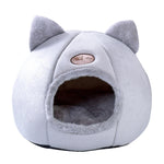 Nido per animali rotondo caldo e vellutato invernale semichiuso, M 33x33x33cm, L 36x36x36cm, XL 40x40x40cm