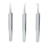 3 set di aghi per acne in acciaio inossidabile con morsetto per acne, per spremere lo strumento per punti neri dell'acne, 2 in 1, 5 in 1