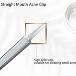 3 set di aghi per acne in acciaio inossidabile con morsetto per acne, per spremere lo strumento per punti neri dell'acne, 2 in 1, 5 in 1