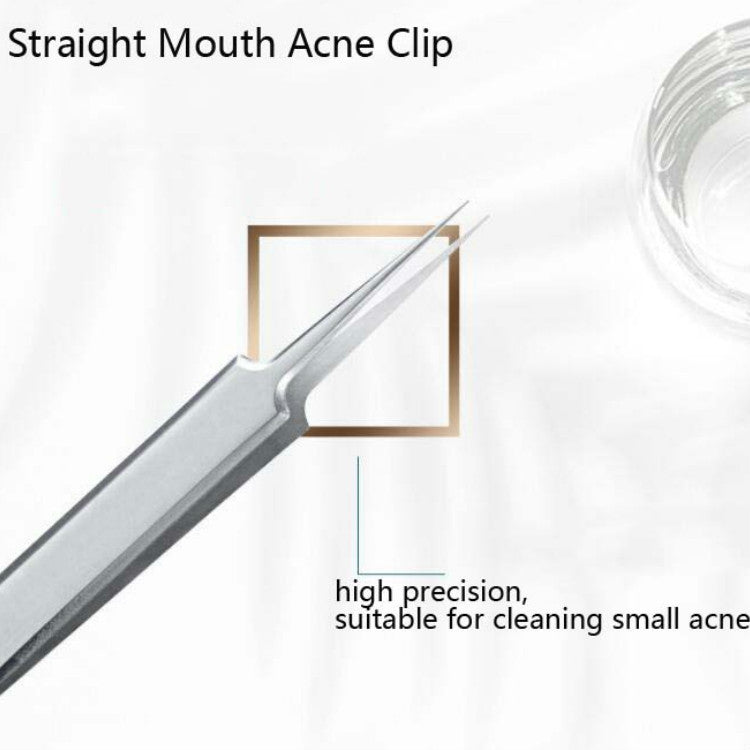 3 set di aghi per acne in acciaio inossidabile con morsetto per acne, per spremere lo strumento per punti neri dell'acne, 2 in 1, 5 in 1