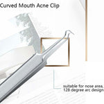 3 set di aghi per acne in acciaio inossidabile con morsetto per acne, per spremere lo strumento per punti neri dell'acne, 2 in 1, 5 in 1