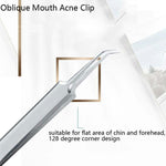 3 set di aghi per acne in acciaio inossidabile con morsetto per acne, per spremere lo strumento per punti neri dell'acne, 2 in 1, 5 in 1