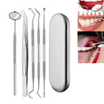 Set di strumenti per dentista per strumenti per tartaro per cure odontoiatriche in acciaio inossidabile, 3 in 1 Silver Box, 5 in 1 Silver Box, 6 in 1 Silver Box, 6 in 1 Pink Box, 6 in 1 Black Box, 5 in 1 Steel Side Leather Case