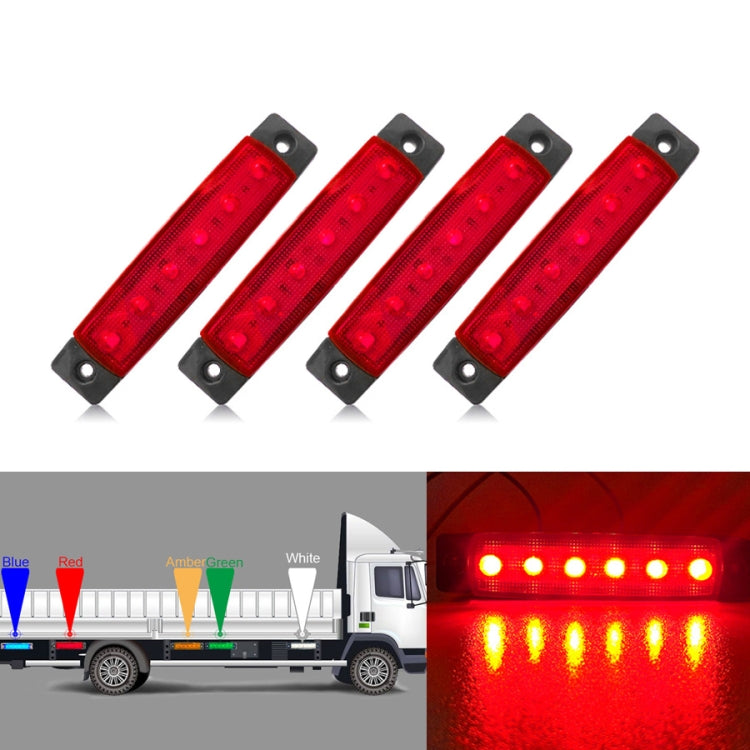4 PCS 12V 6 SMD Auto Car Bus Camion Carri Luci di posizione laterali esterne LED Indicatore di direzione del rimorchio Lampada laterale posteriore