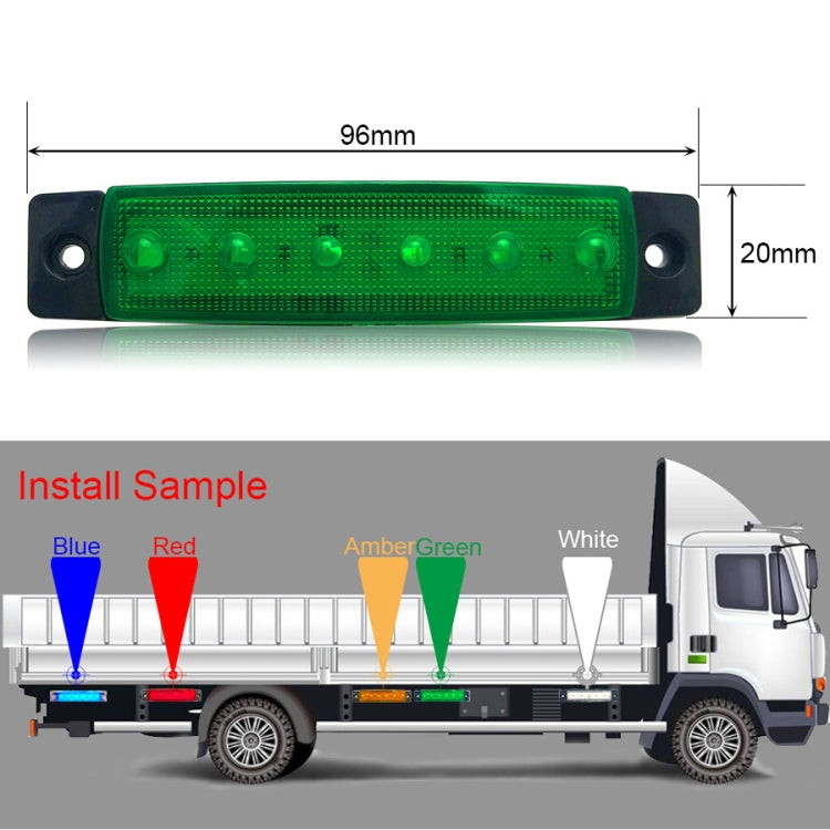 4 PCS 12V 6 SMD Auto Car Bus Camion Carri Luci di posizione laterali esterne LED Indicatore di direzione del rimorchio Lampada laterale posteriore