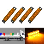 4 PCS 12V 6 SMD Auto Car Bus Camion Carri Luci di posizione laterali esterne LED Indicatore di direzione del rimorchio Lampada laterale posteriore