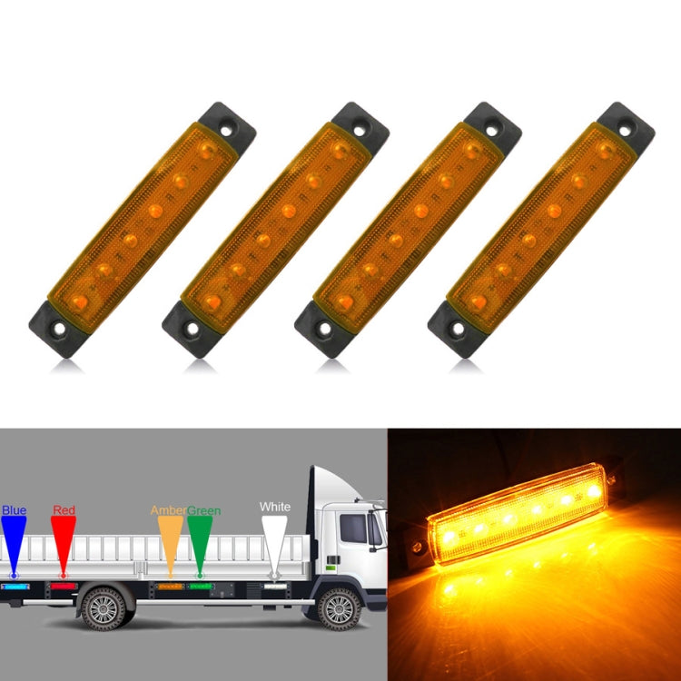 4 PCS 12V 6 SMD Auto Car Bus Camion Carri Luci di posizione laterali esterne LED Indicatore di direzione del rimorchio Lampada laterale posteriore