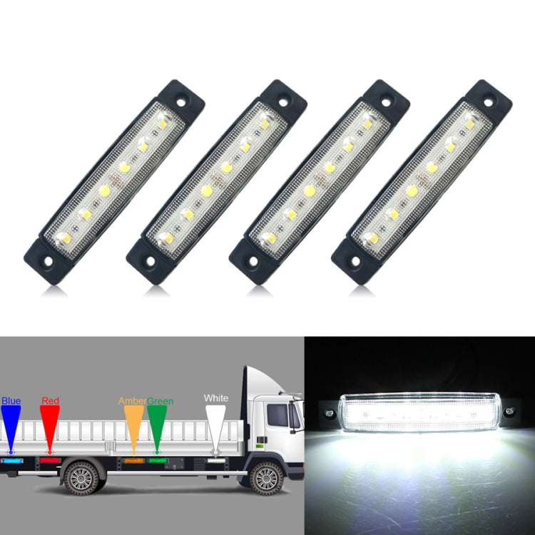 4 PCS 12V 6 SMD Auto Car Bus Camion Carri Luci di posizione laterali esterne LED Indicatore di direzione del rimorchio Lampada laterale posteriore