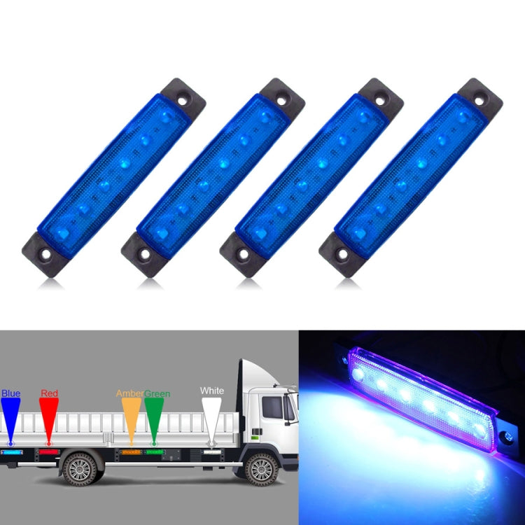 4 PCS 12V 6 SMD Auto Car Bus Camion Carri Luci di posizione laterali esterne LED Indicatore di direzione del rimorchio Lampada laterale posteriore