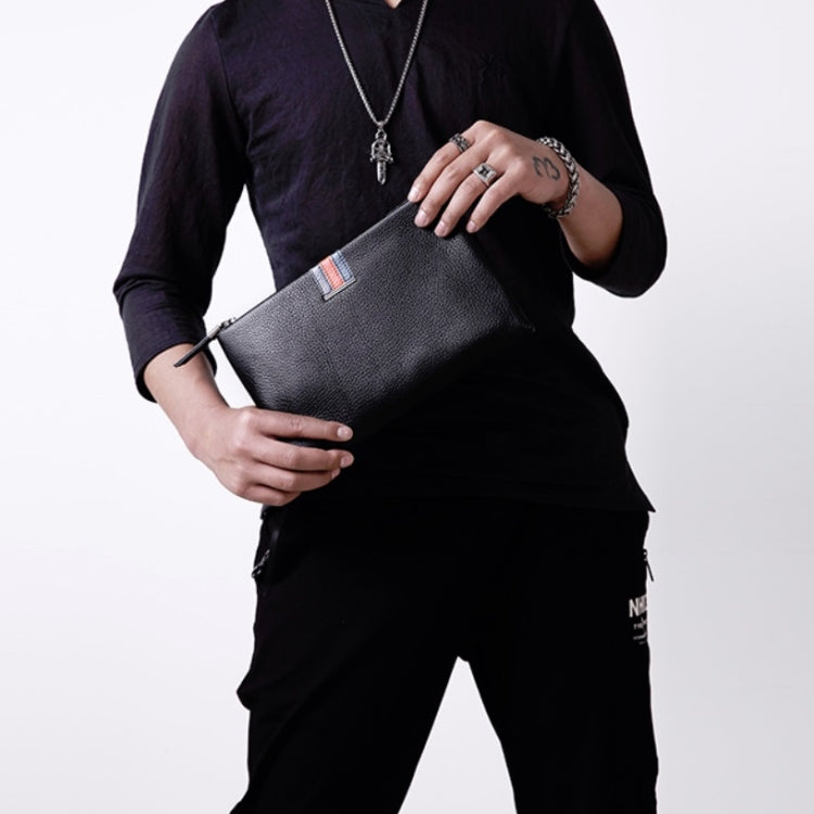 Portamonete intelligente antifurto e antismarrimento in pelle da uomo con pochette casual in pelle, Large, Small