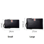 Portamonete intelligente antifurto e antismarrimento in pelle da uomo con pochette casual in pelle, Large, Small