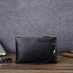 Portamonete intelligente antifurto e antismarrimento in pelle da uomo con pochette casual in pelle, Large, Small
